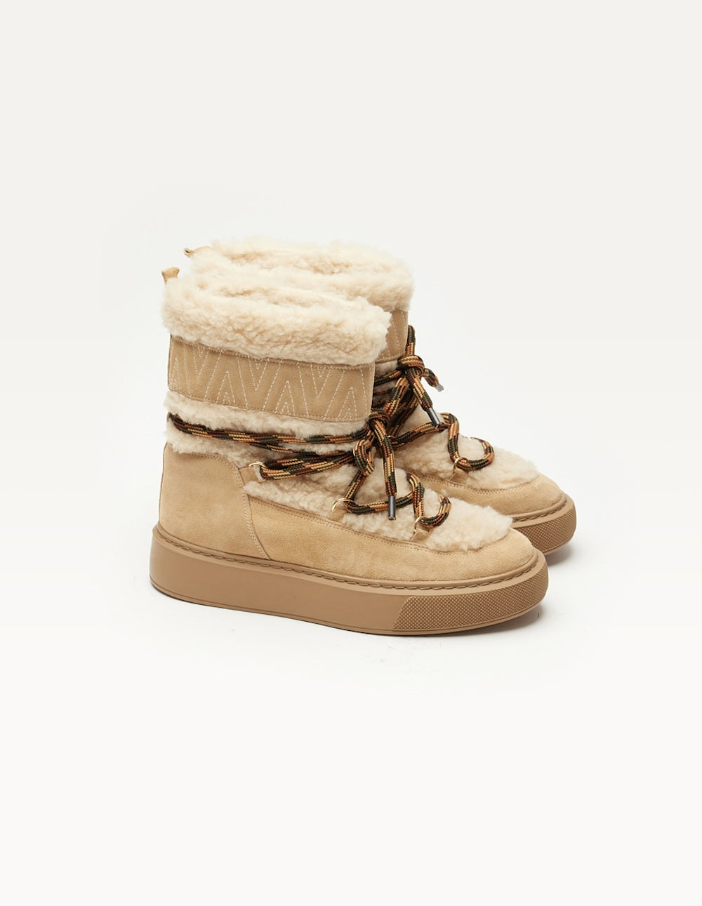 Sarah Fourrées Bottes - Taupe Suede