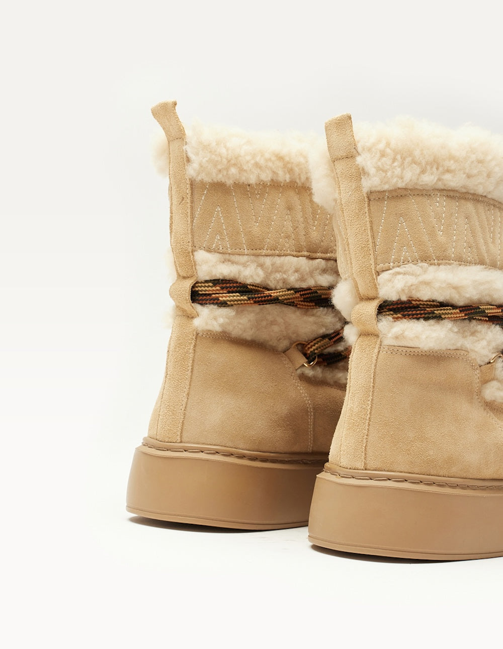 Sarah Fourrées Bottes - Taupe Suede
