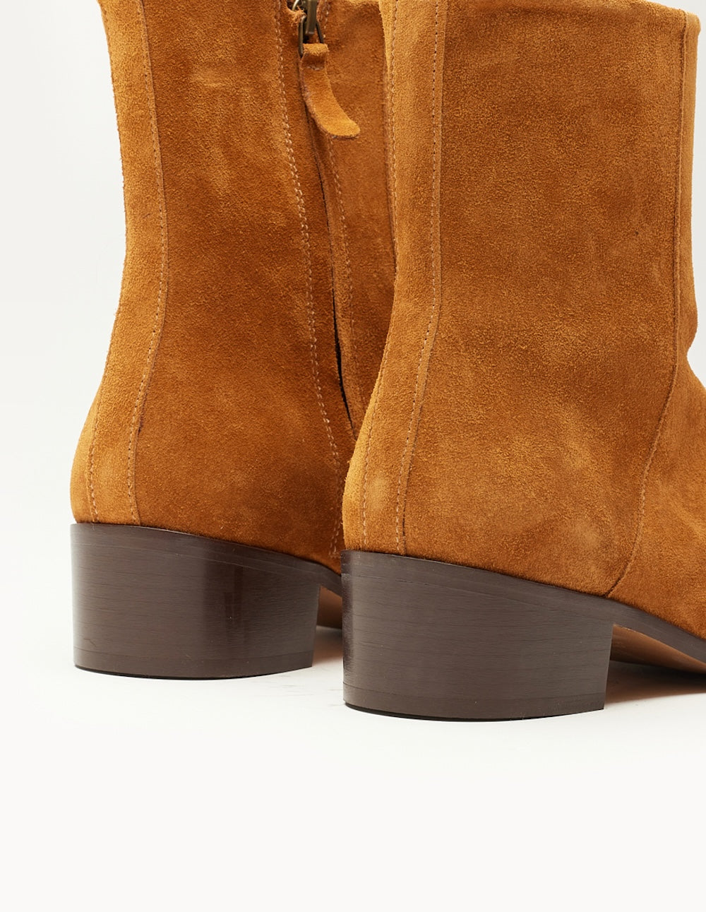 Sybille ankle boots - amber suede