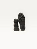 Talie laces ankle boots - Cuir et suède noir