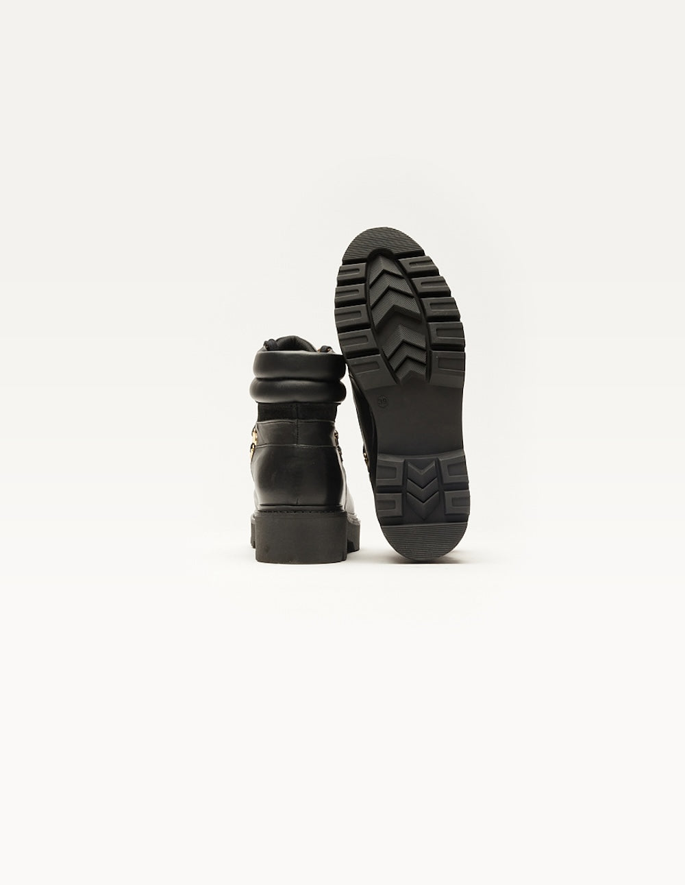 Talie laces ankle boots - Cuir et suède noir