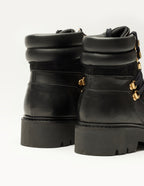 Talie laces ankle boots - Cuir et suède noir