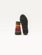 Talie laced ankle boots - Cognac suède beige burgundy