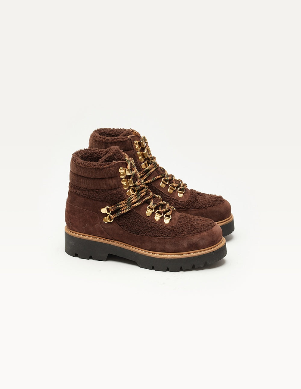 Talie laced ankle boots - Brown suede