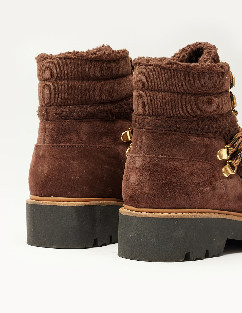 Talie laced ankle boots - Brown suede