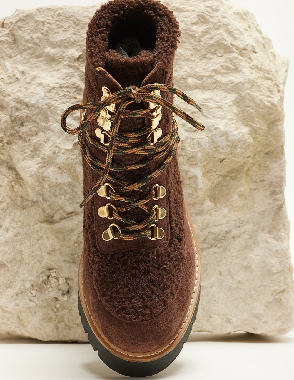Talie laced ankle boots - Brown suede