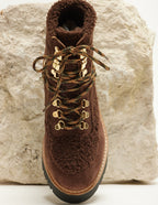 Talie laced ankle boots - Brown suede