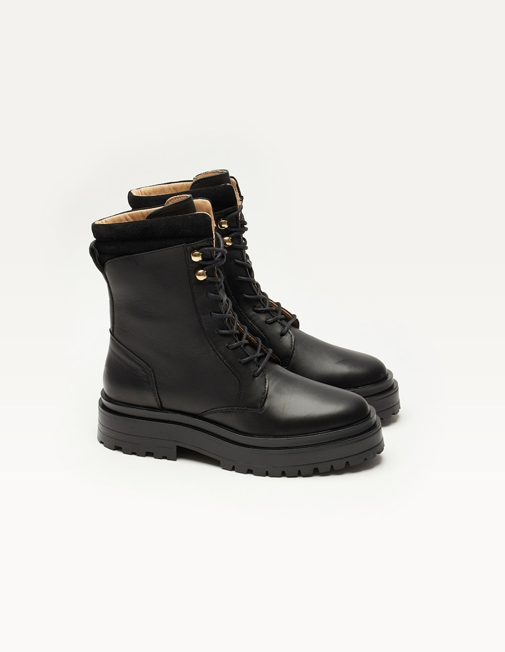 Tamara laced ankle boots - Cuir noir