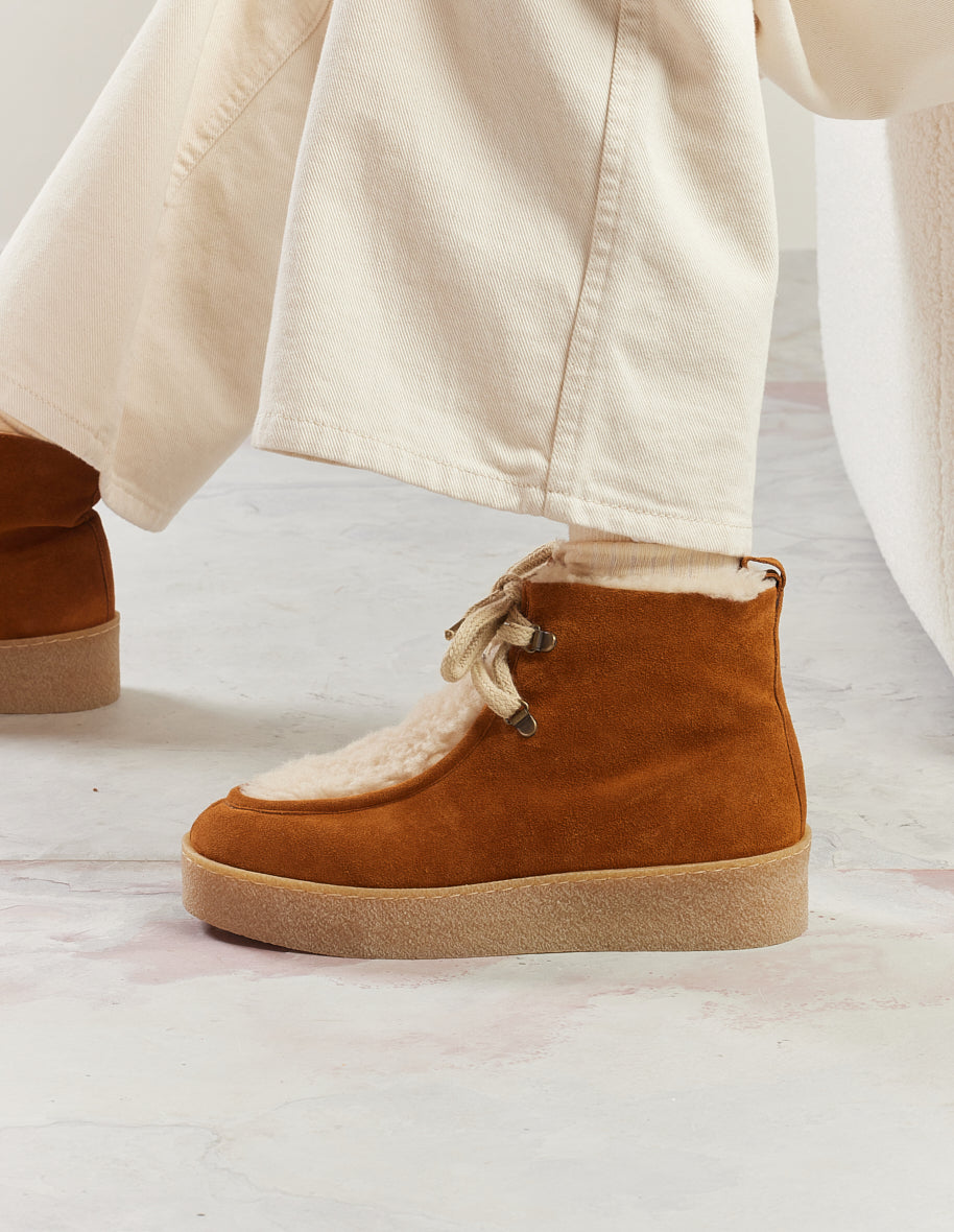 Anouck Four-Red Bottes - Amber Suede