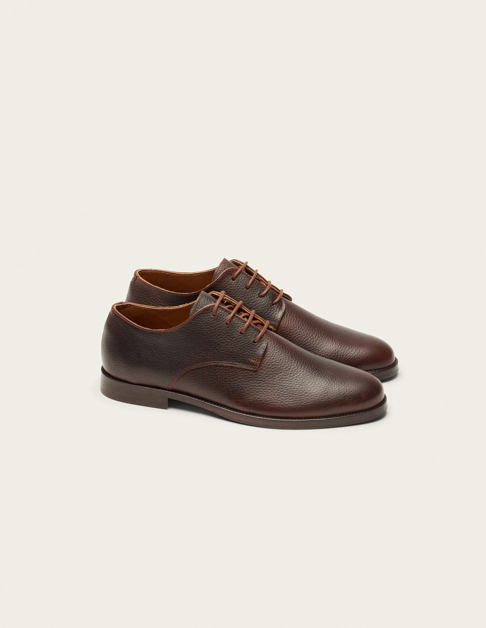 Derbies Antonin - Brown grain pull-up care