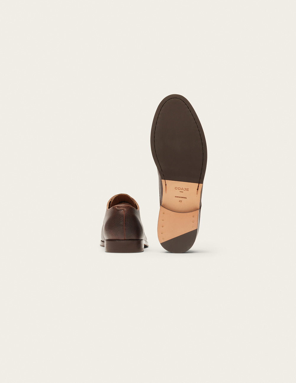 Derbies Antonin - Brown grain pull-up care