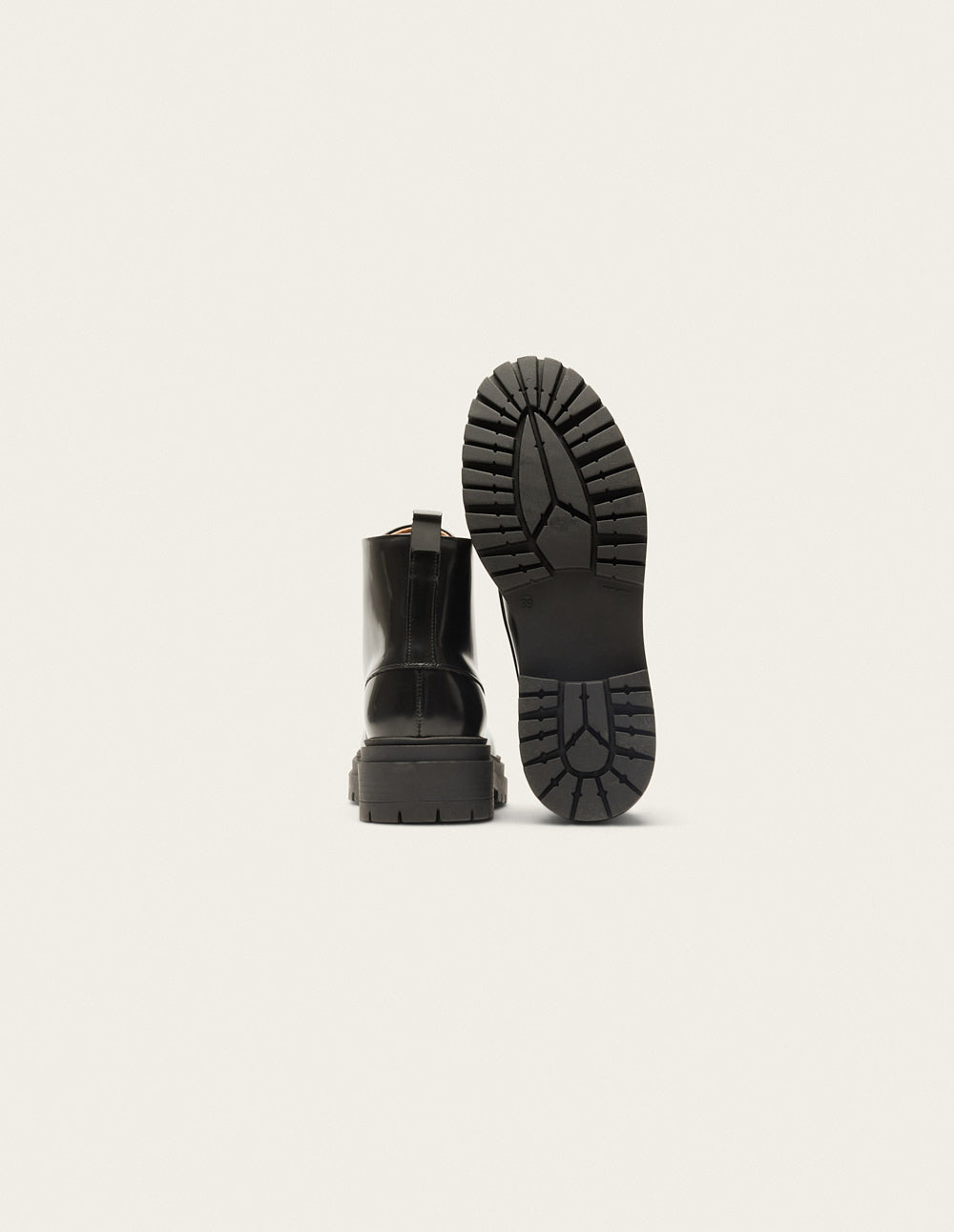 Bérénice laced ankle boots - Cuir box noir