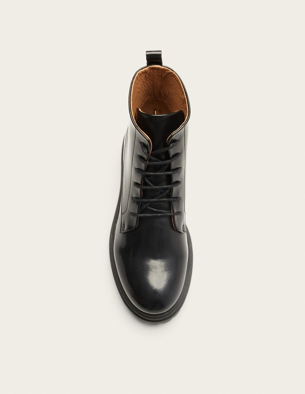 Bérénice laced ankle boots - Cuir box noir