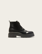 Bérénice laced ankle boots - Cuir box noir