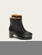 Bottines à talons Brune - Cuir noir