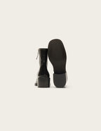 Callie ankle boots - Cuir plissé verni noir