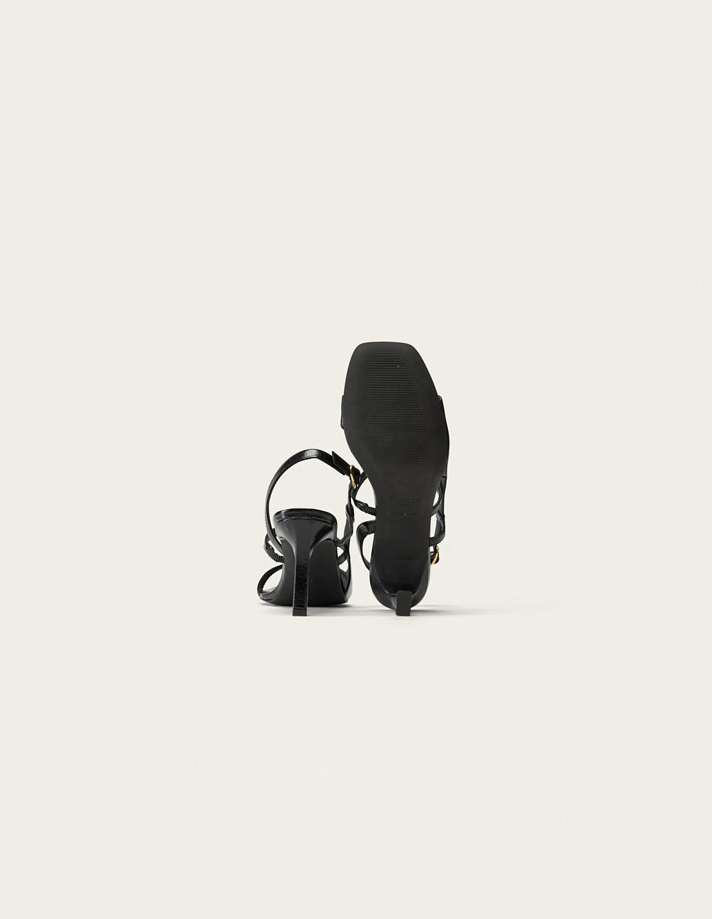 Casta tall sandals - Cuir plissé noir