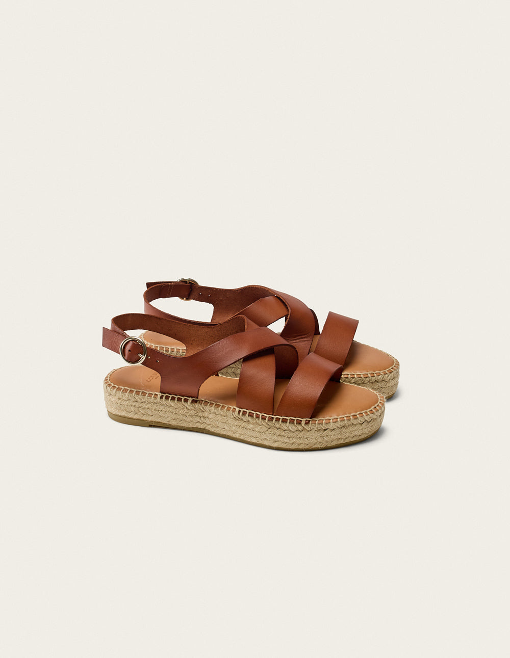 Espadrilles plates Chantal - Brown color
