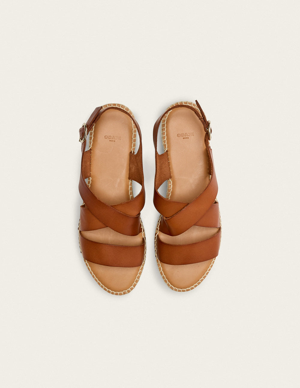 Espadrilles plates Chantal - Brown color