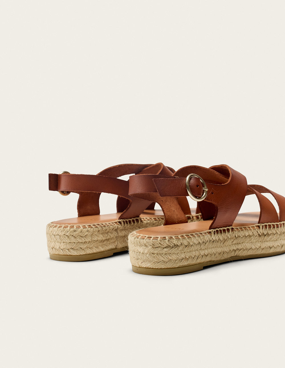 Espadrilles plates Chantal - Brown color