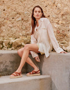 Espadrilles plates Chantal - Brown color