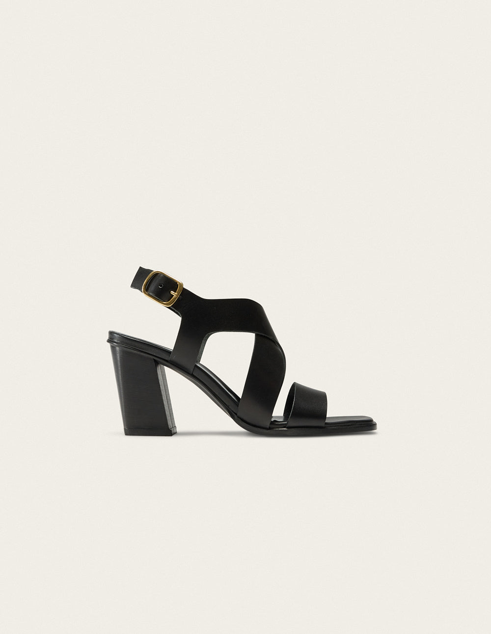 Dasun tall sandals - Cuir noir