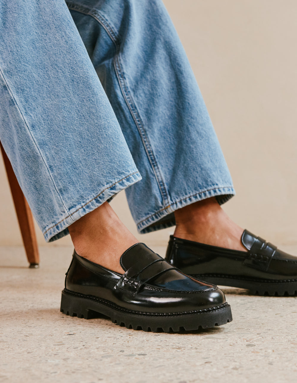 Elliot moccasins - Cuir box noir