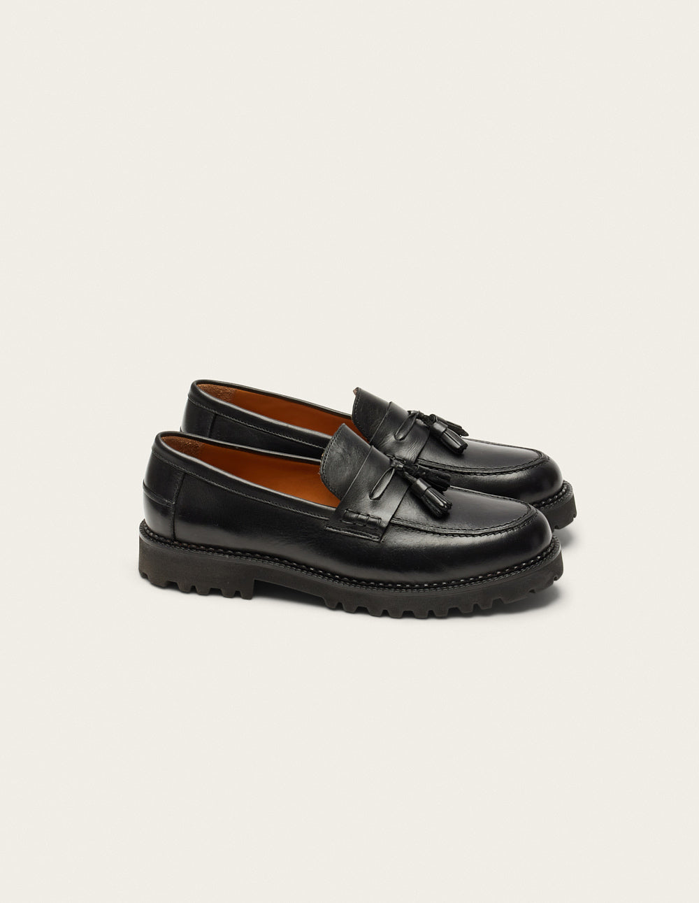 Elliot moccasins - Pampilles cuir noir