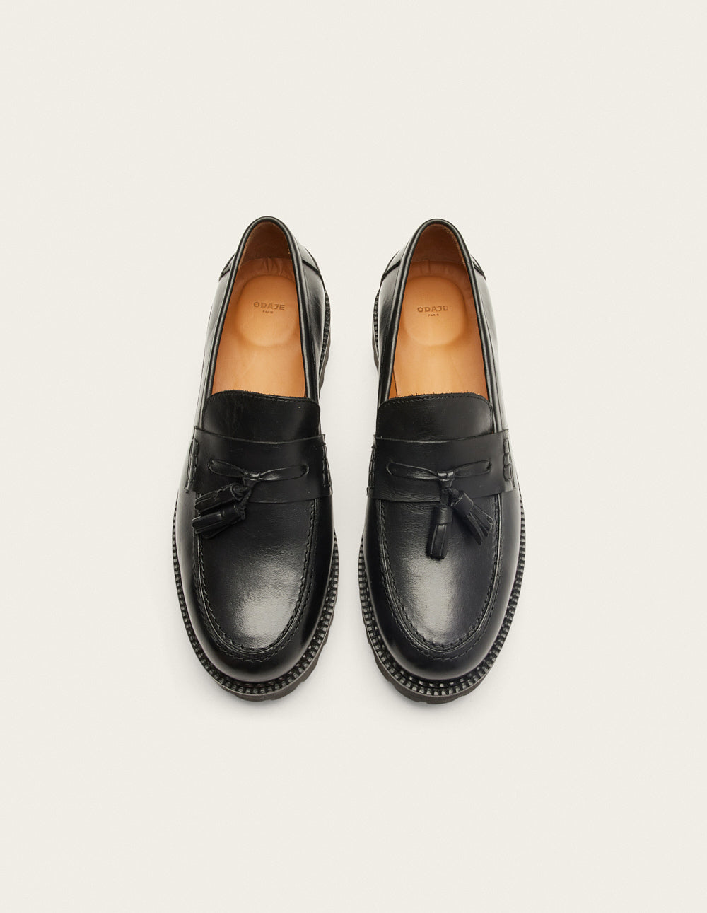 Elliot moccasins - Pampilles cuir noir