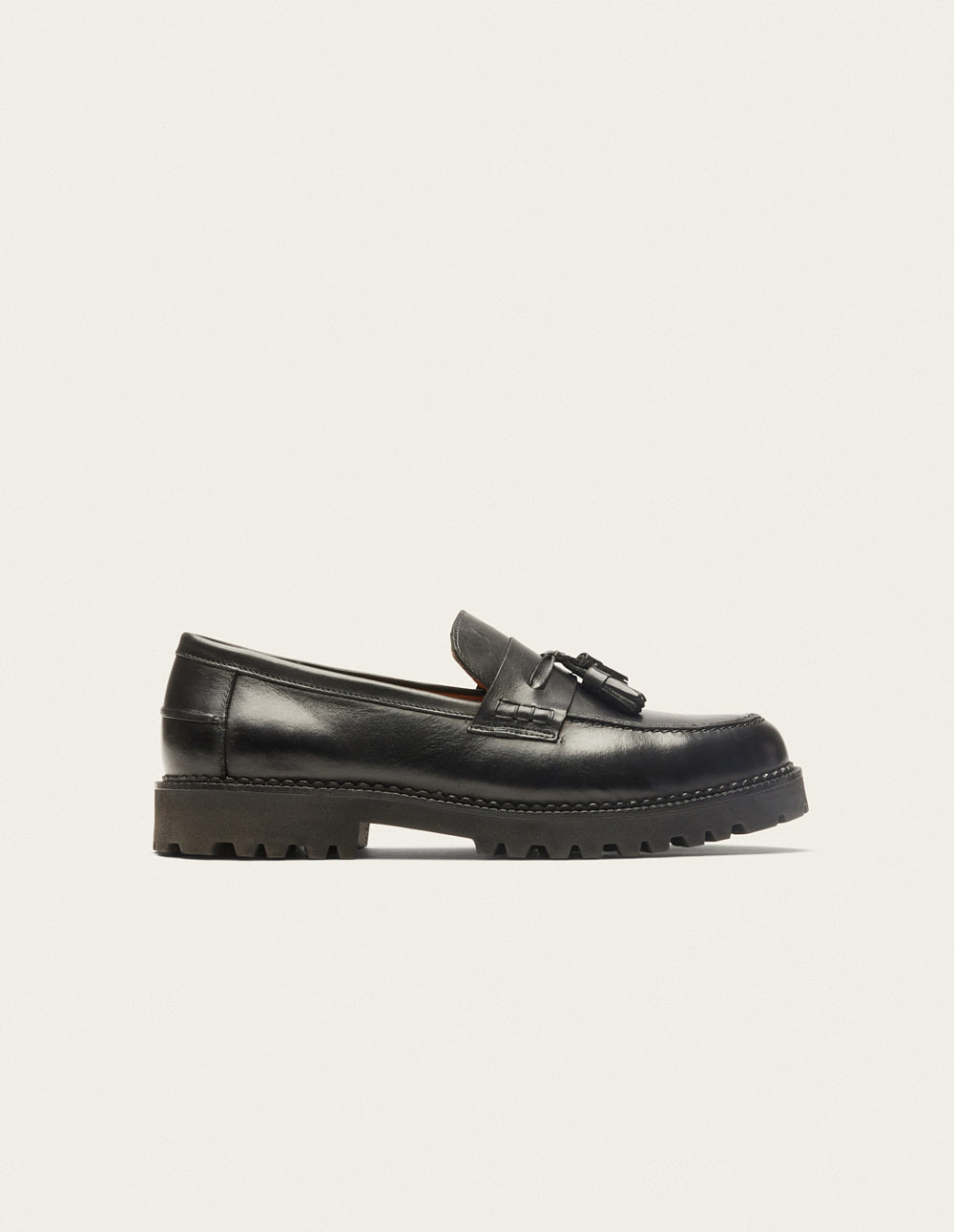 Elliot moccasins - Pampilles cuir noir
