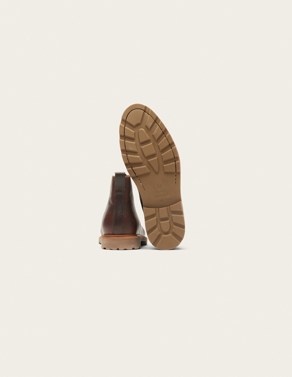 Eugène bottines - Brown grained pull-up leather