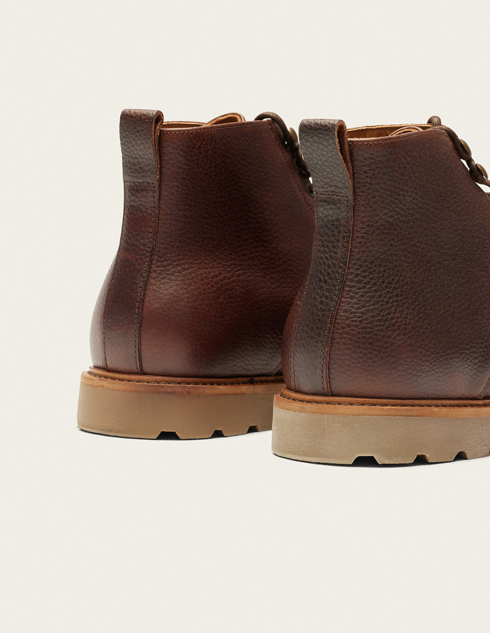 Eugène bottines - Brown grained pull-up leather