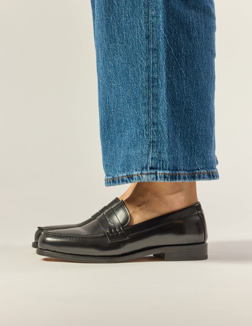 Fanny Moccasins - Cuir box noir