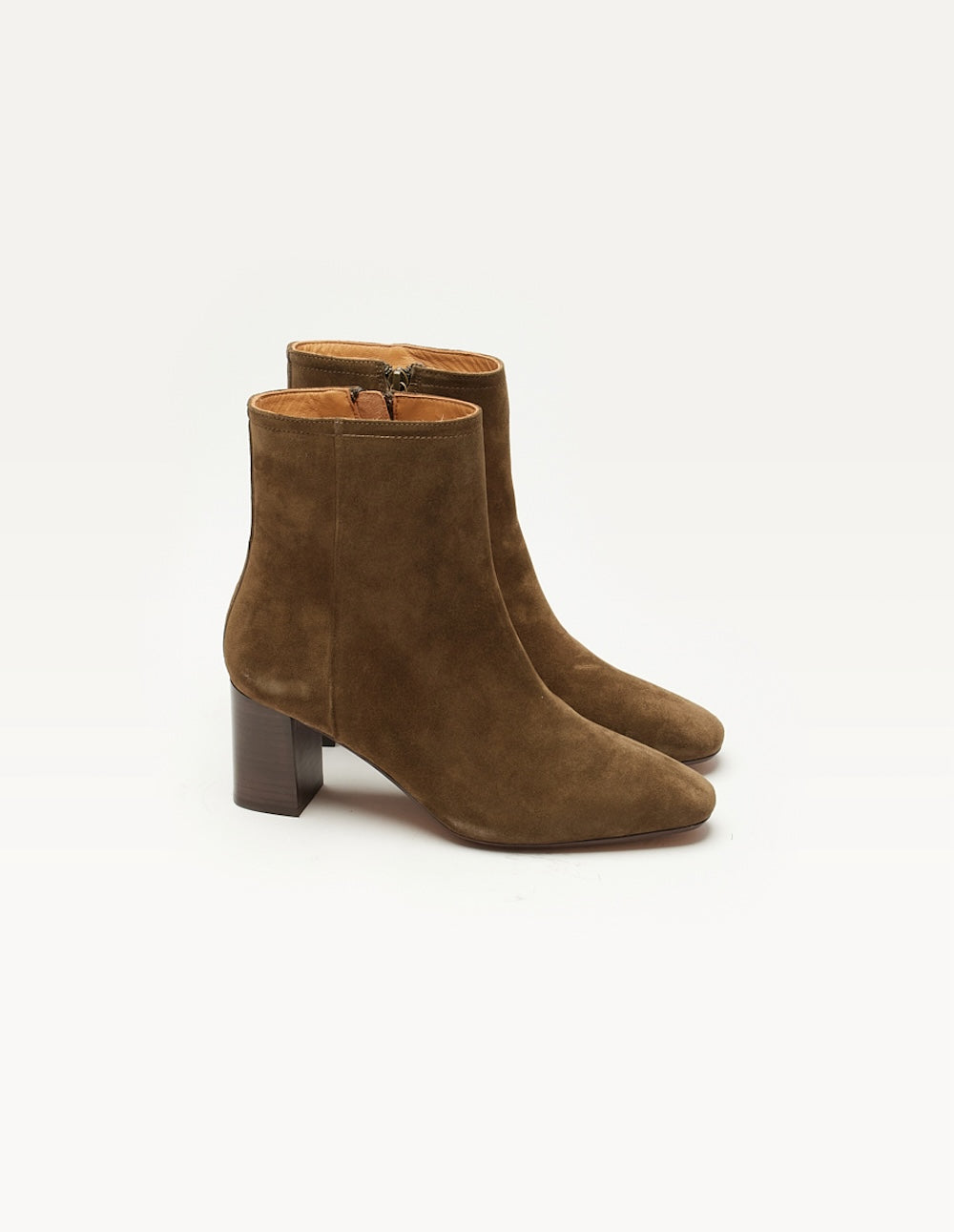 Brune ankle boots - Suède kaki