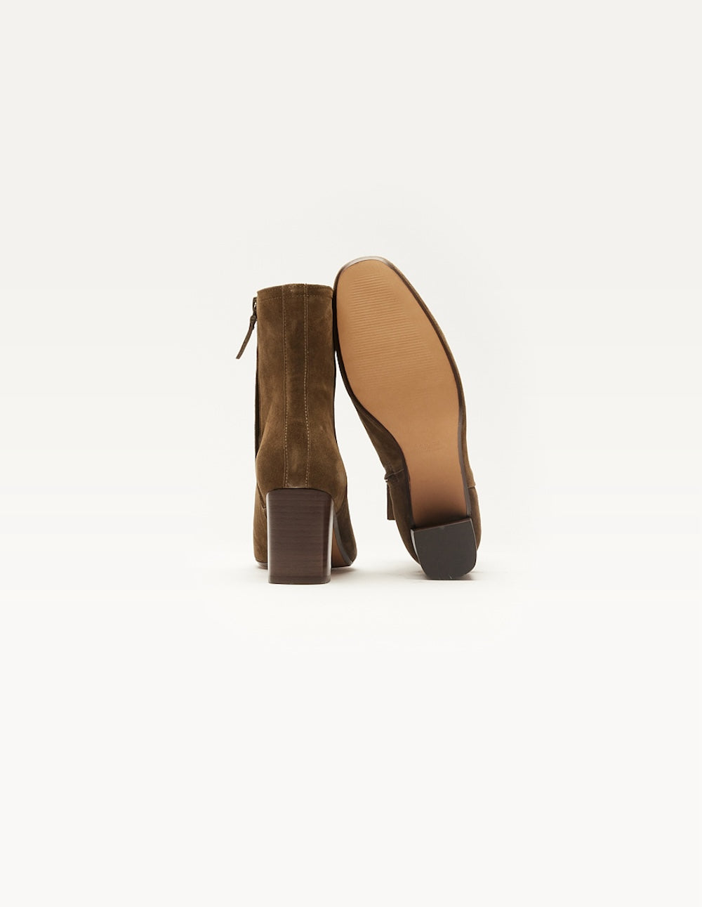 Brune ankle boots - Suède kaki