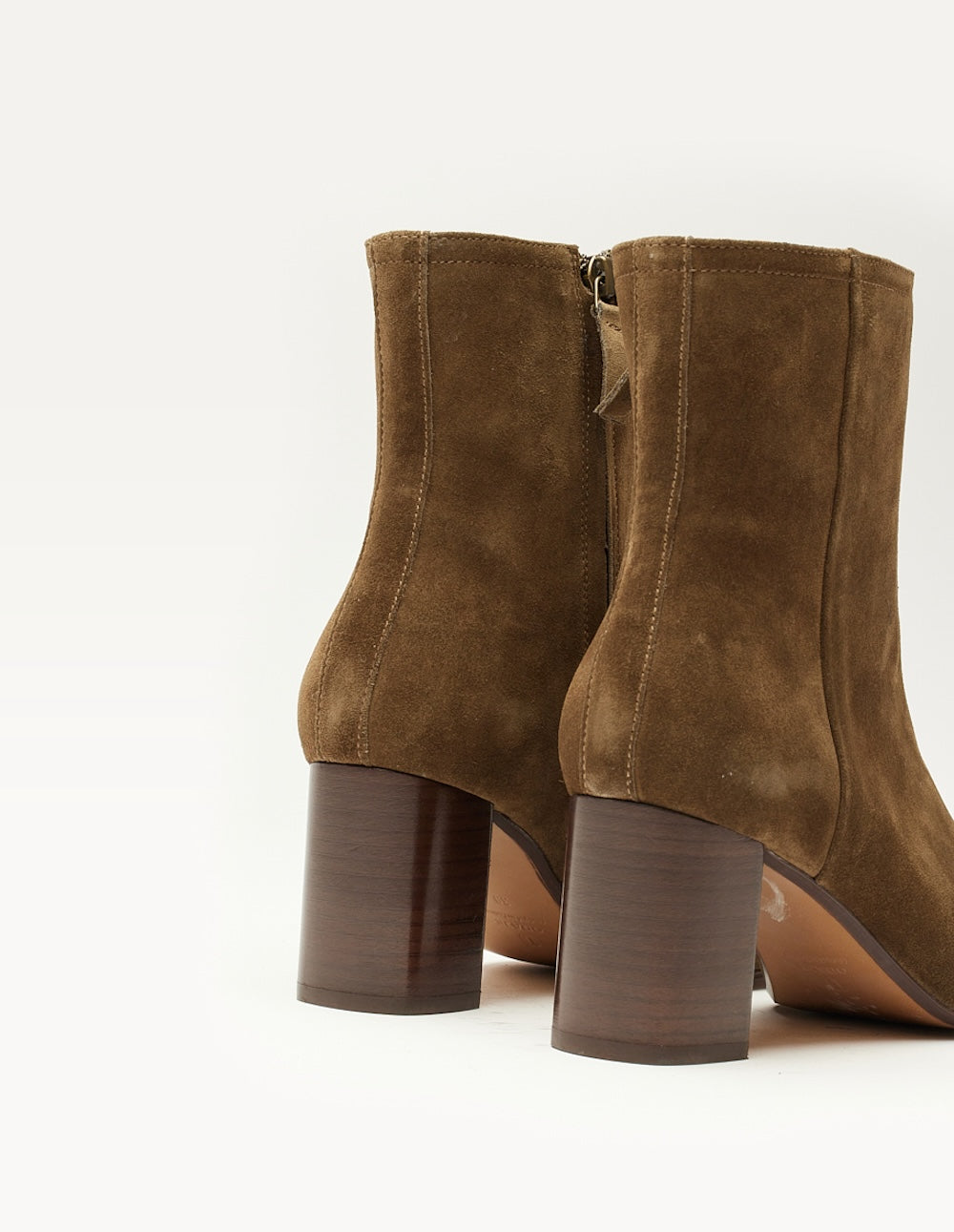 Brune ankle boots - Suède kaki