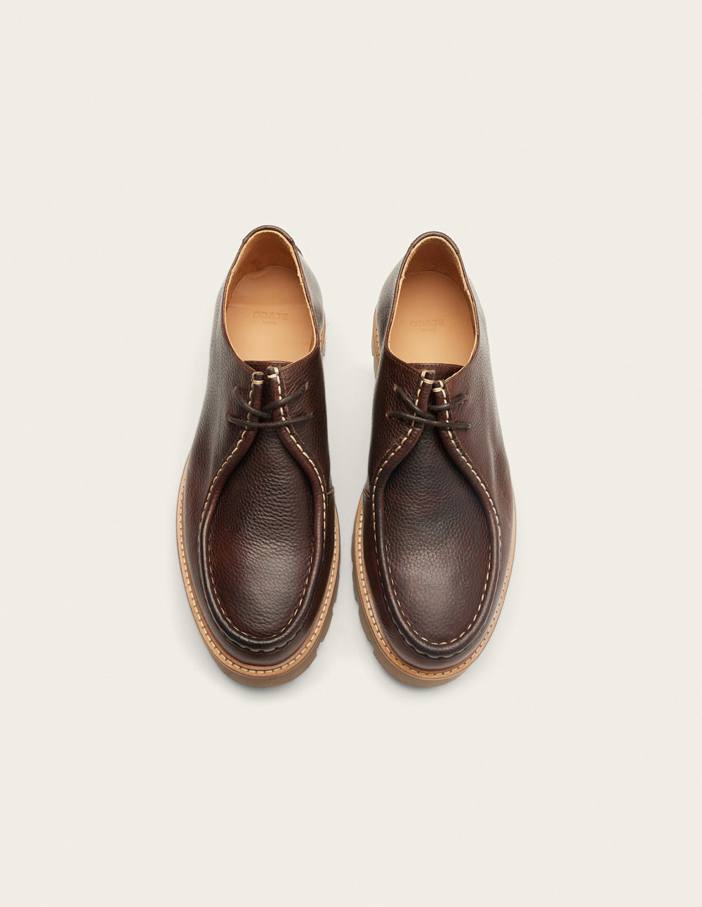 Derbies Gontran - Brown grain pull up leather