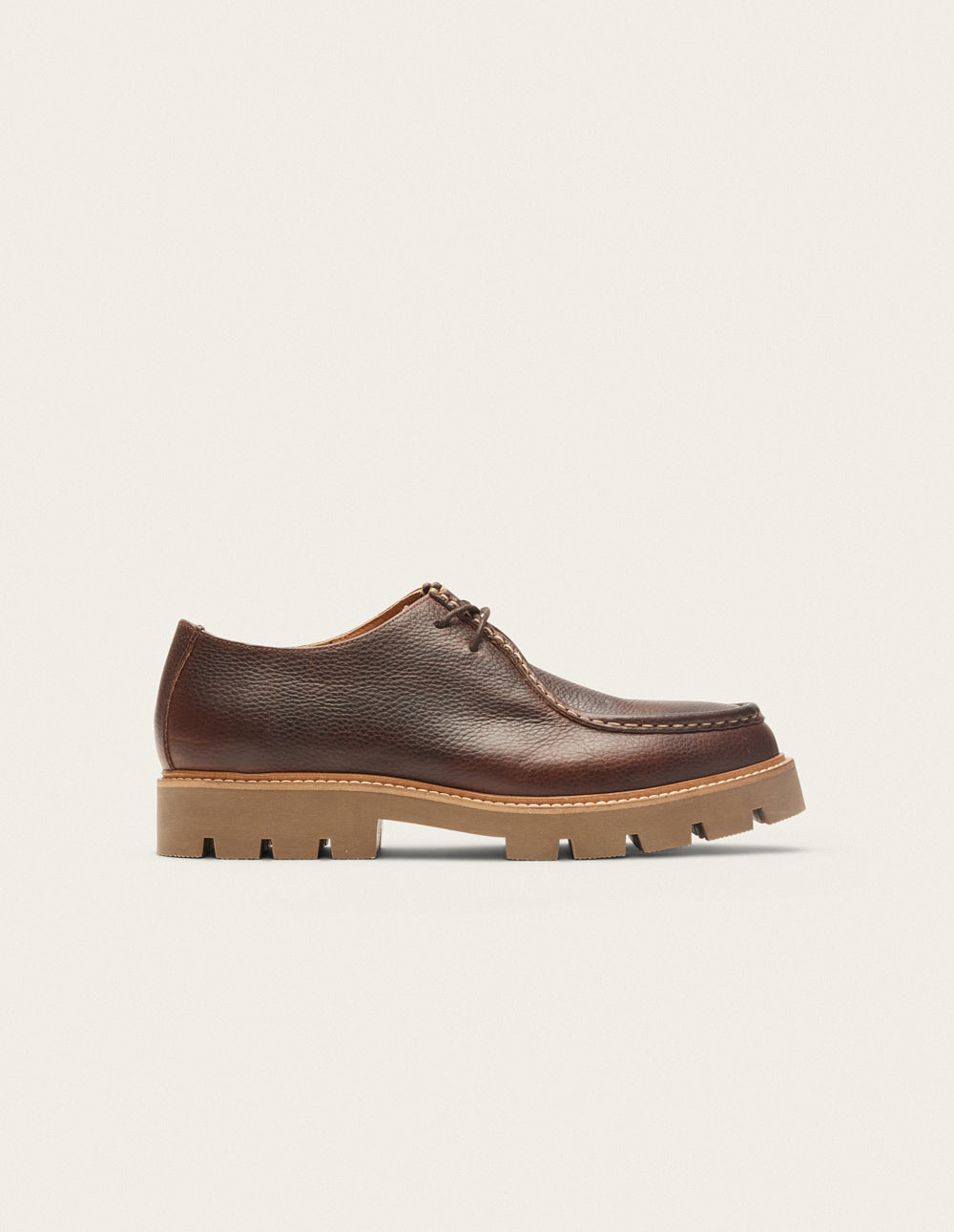 Derbies Gontran - Brown grain pull up leather