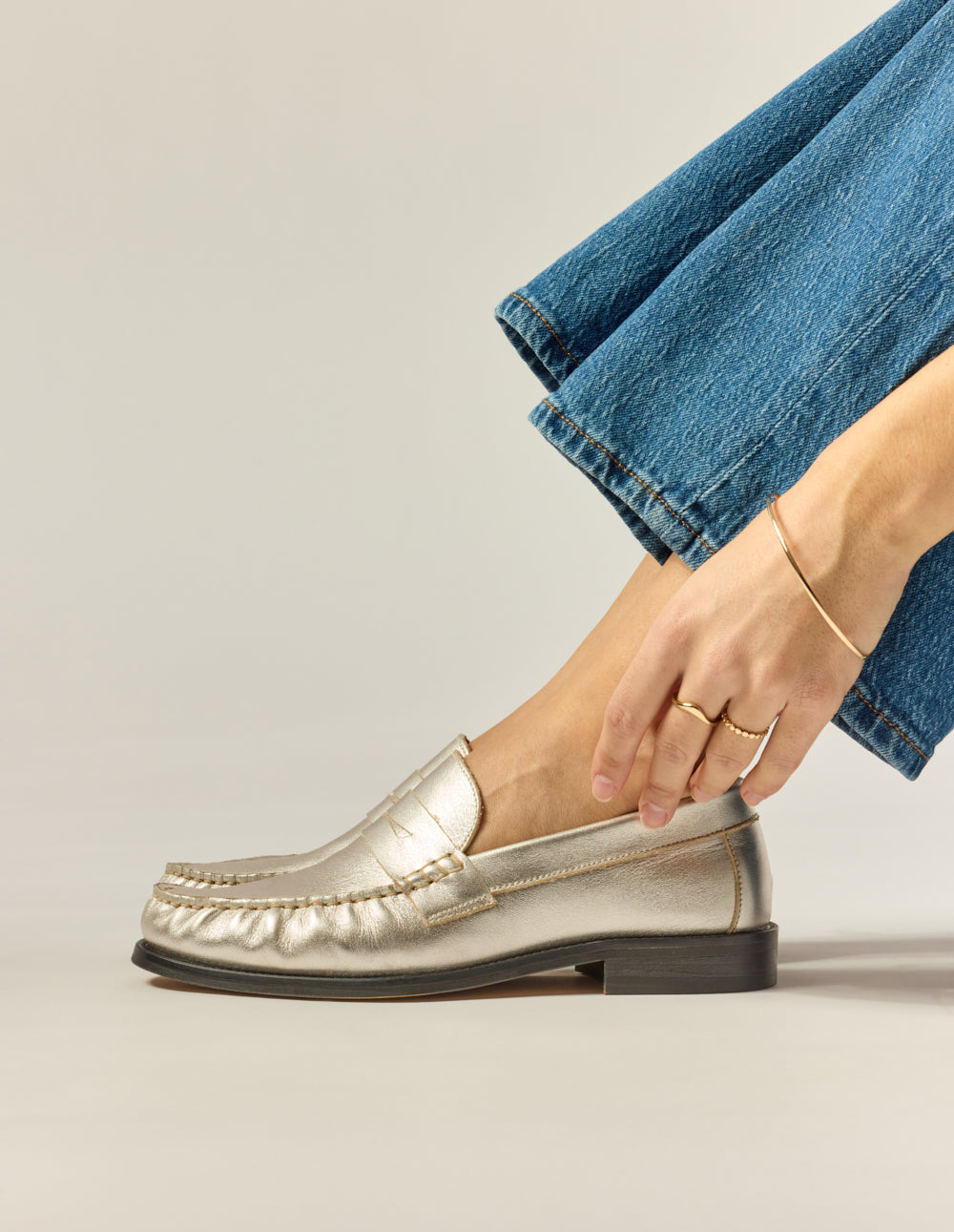 Halley loafers - Argentine pleated leather