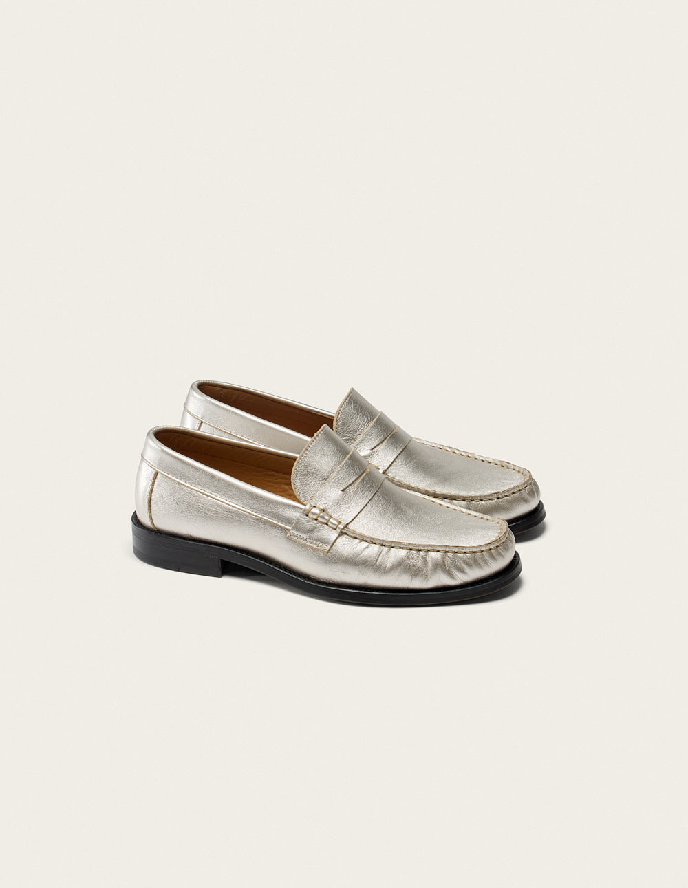 Halley loafers - Argentine pleated leather