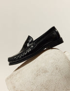 Halley loafers - Cuir plissé noir