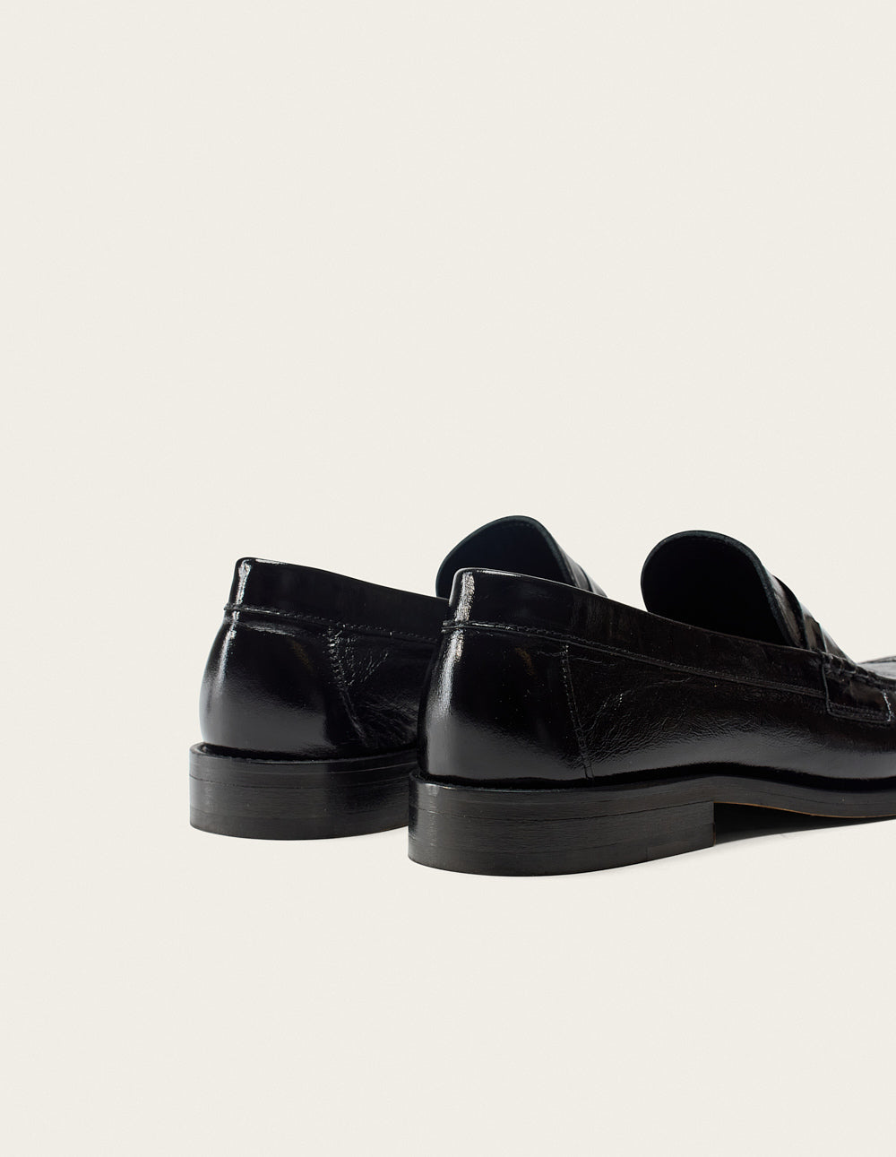 Halley loafers - Cuir plissé noir