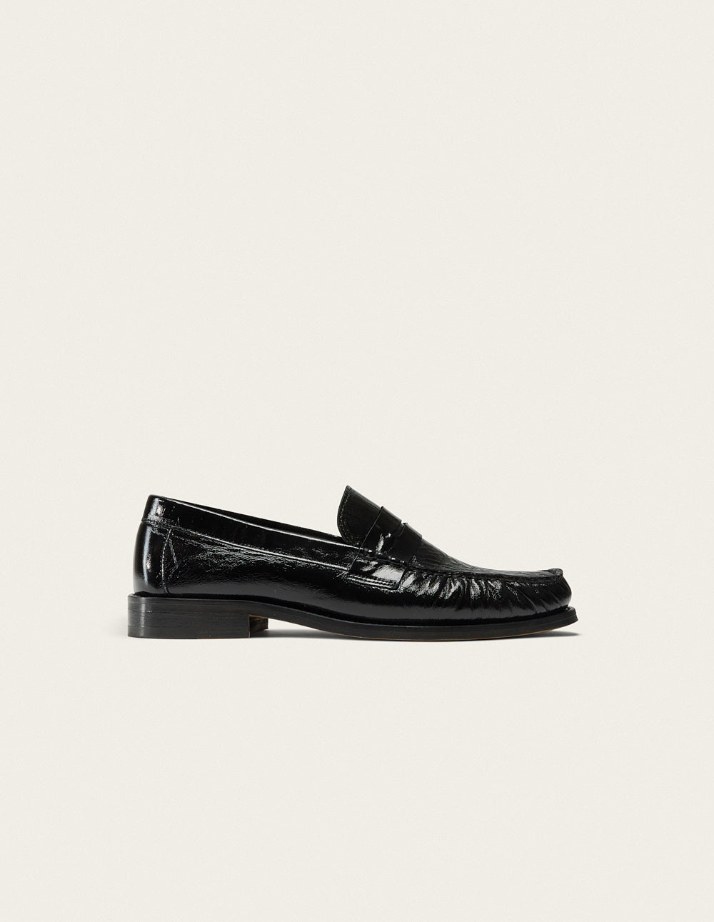 Halley loafers - Cuir plissé noir
