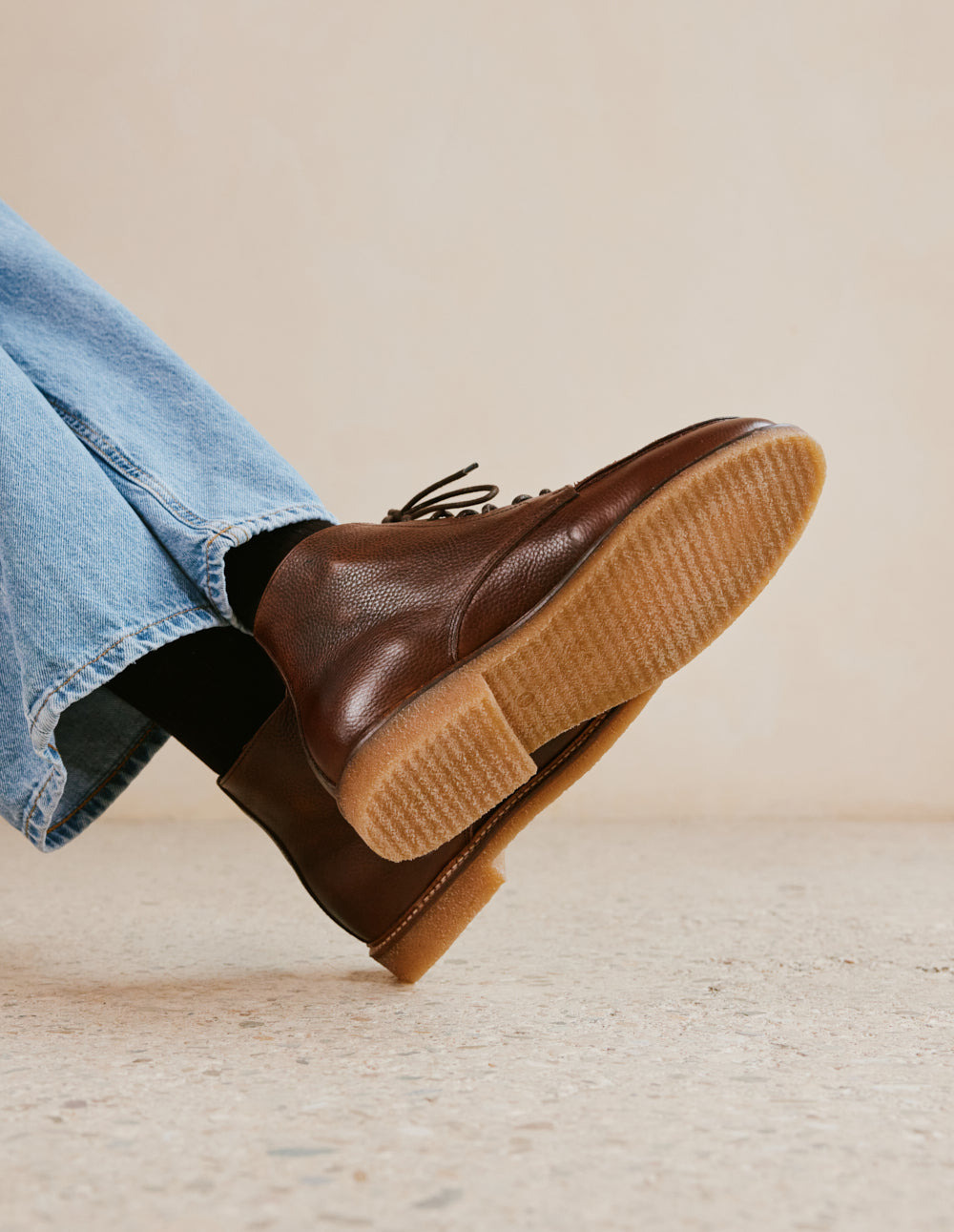 Hugo Bottines - Brown grained pull-up leather
