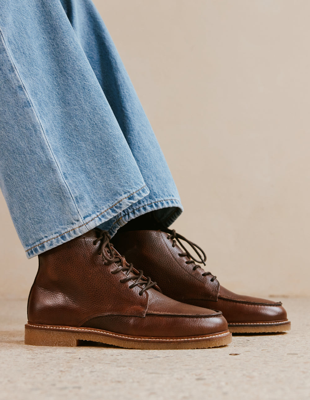 Hugo Bottines - Brown grained pull-up leather