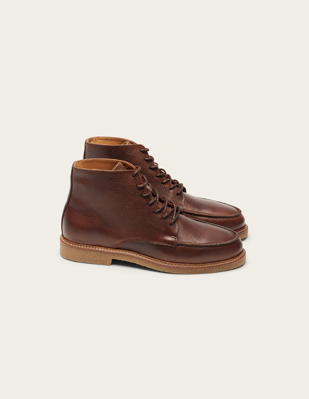 Hugo Bottines - Brown grained pull-up leather