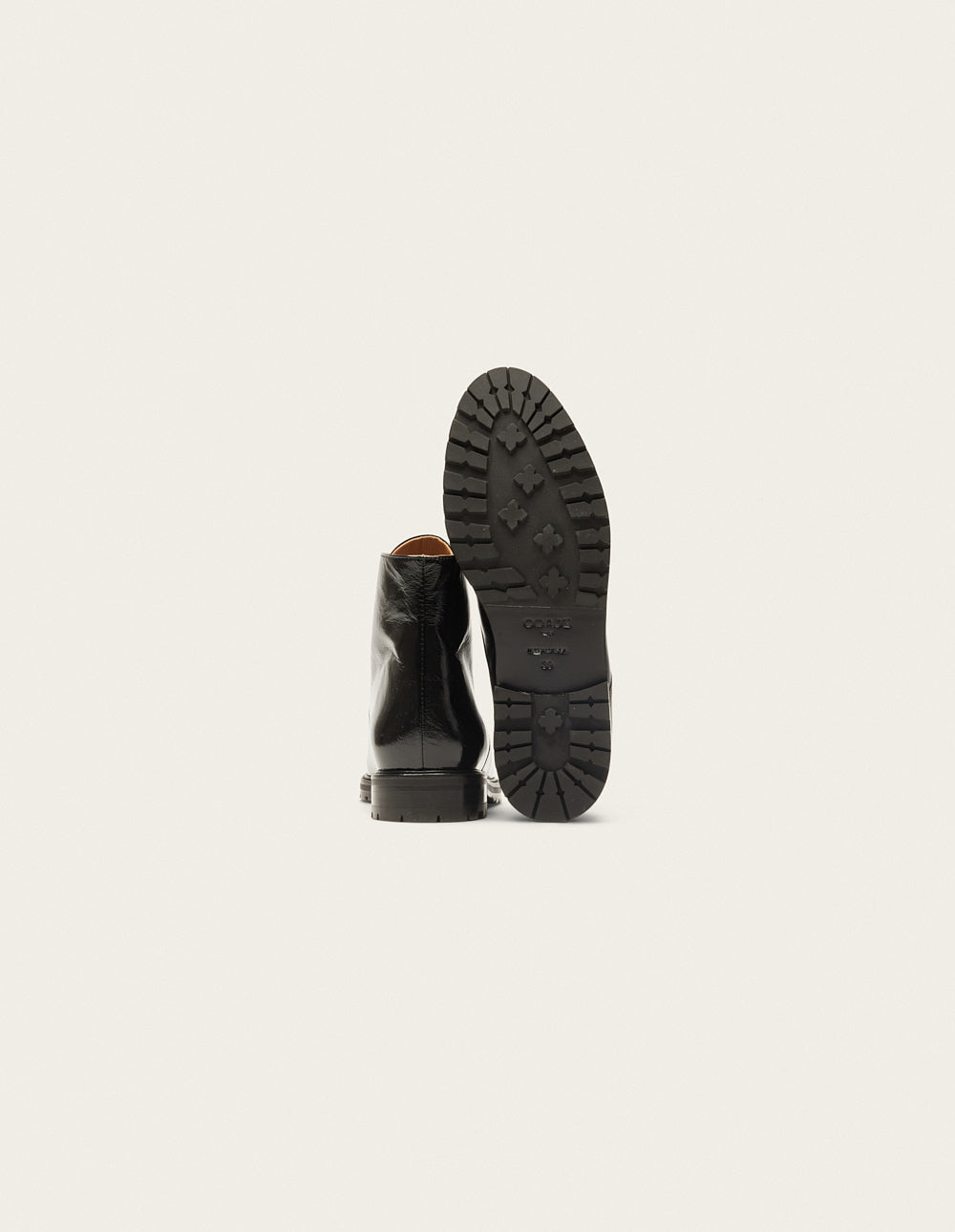 Laurène laced ankle boots - Cuir naplak noir