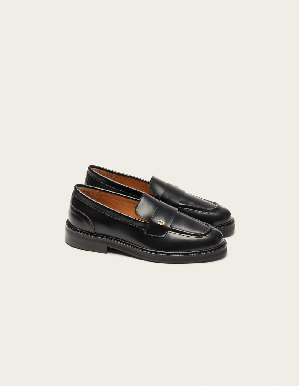 Marjorie loafers - Cuir box noir