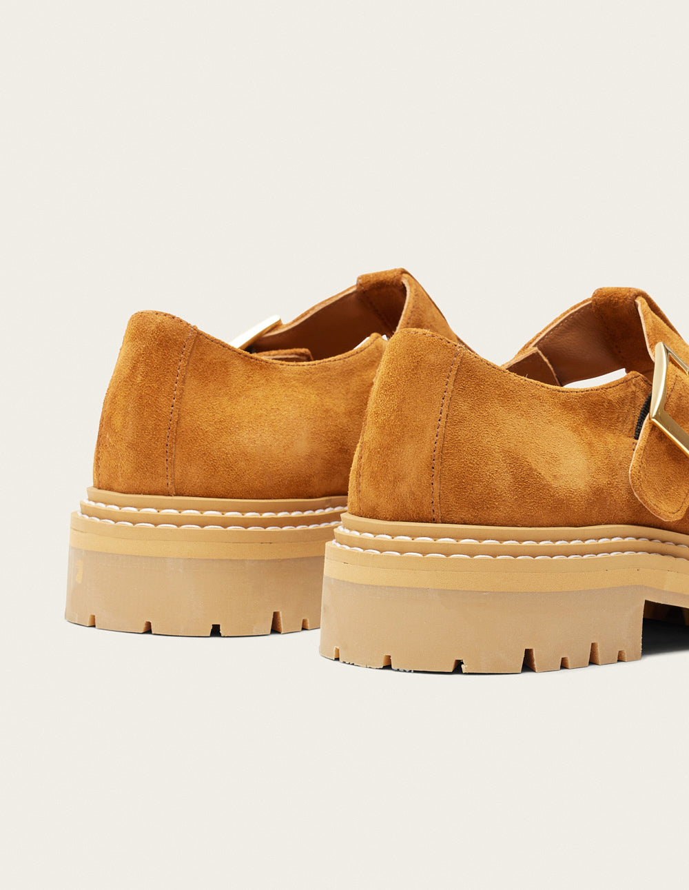 Derbies Romane Ajourée - Suede ambre