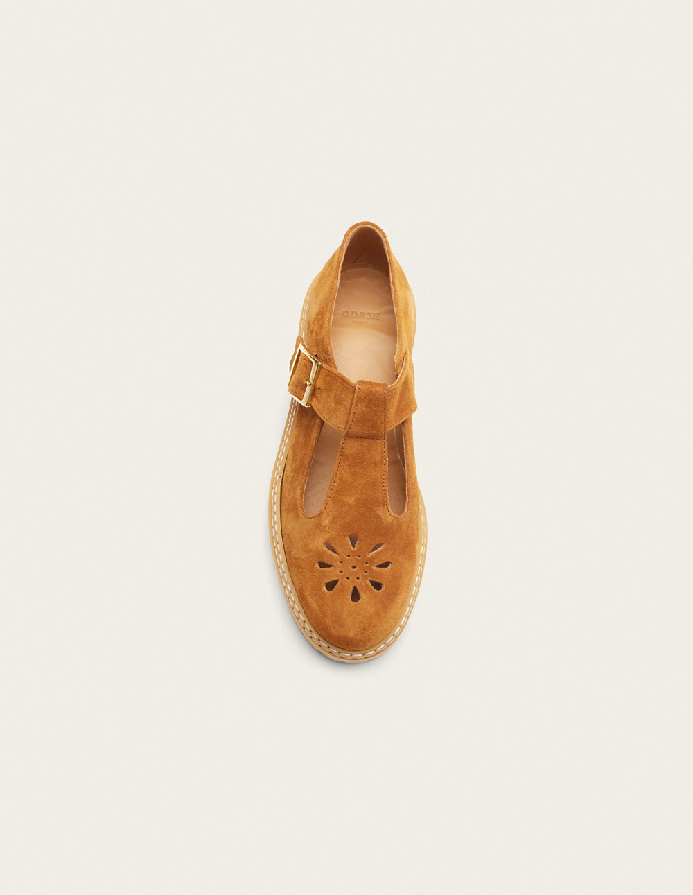 Derbies Romane Ajourée - Suede ambre